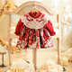 Goofloron Dress de un año, niña, agarra ropa semanal, traje de espigas de niños pequeños festivos de princesa de la princesa de estilo nacional fiesta de cumpleaños de cumpleaños año otoño año año + tasel nube hombro (zq9902) 80