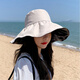 MANQI MEIYA VINYL SONNE SONNE HAT SONNE HAT Frauen Sommergesicht Deckung Sonnenhut UV Fisherman Hut Chinesisches Valentinstag Geschenk Schwarz gleich Größe