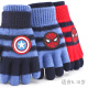 Disney children's gloves winter warm detachable knitted five-finger boy student wool full-finger Spider-Man baby HM70031 blue one size fits all / suitable for 5-10 years old