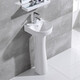 Pillar washbasin, pedestal basin, integrated floor-standing washbasin, small apartment bathroom, ceramic balcony basin, household F style pedestal basin + drain