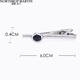 North Martin Men's Tie Clip Business Wedding Style High-end Clip Gift for Boyfriend Cufflinks Free Gift Box Single Silver Clip