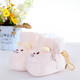 Tragen Sie warme Neugeborene, weiche Sohle ohne Knochen ohne Babyschuhe mit kleinem Monat mit Samt, die im Herbst und Winter eingedickt sind. Pink 0-6