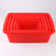 Panier de rangement rectangulaire de grande épaissineuse Panier de rangement rectangulaire Cadre de lavage des fruits de lavage Panier de transport Panier de cueillette Red 684 (36,5 * 27 * 14,5 cm)