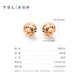 Xie Ruilin (TSL) 18K gold earrings rose gold spherical color gold earrings and earrings for birthday girl BB033 Pricing (pair of earrings)