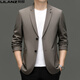 
Lilang men's suit spring and autumn new style of middle-aged and young men's high-end business casual casual clothes single small suit jacket Navy blue [ZL12398] 185/2XL [150-165Jin [Jin equals 0.5 kg]]