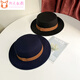 Tishulan automne et hiver plateau plateau en laine de laine femelle femelle britannique célébrité polyvalente courte courte chaude haut chapeau de scène performance jazz hat hat manche noir