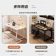Shukeyijia computer desk desktop desk home bedroom study table student study table small apartment workbench corner desk cream white + white shelf 100*60