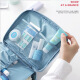 Bingyou portable toiletry bag, business trip waterproof storage bag, cosmetic bag, blue flower travel set