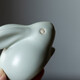 Rudao Ru Kiln Rabbit Tea Pet Tea Ceremony Accessories Ceramic Jade Rabbit Tea Mat Ornaments Little Rabbits Can Be Raised and Split Ru Porcelain Zodiac Tea Play Tianqing Ru Kiln-Rabbit Tea Pet Small Size