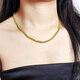 Her generation peridot necklace, faceted colored gemstone jewelry, clavicle chain, light luxury, high-end niche, 3*4MM peridot (860822)