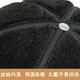 Pic de bois d'âge moyen et âgé du chapeau âgé des hommes en hiver plus en velours épaissie de papa chaud grand-père vieil homme en cuir chapeau de protection contre l'oreille de vent de base de baseball noire [boîte-cadeau] une taille unique [Collectez et achetez la livraison prioritaire]