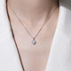 MZMZ platinum necklace for girl's birthday, Valentine's Day gift for girlfriend and wife, diamond PT950 platinum jewelry, free engraving, PT950 platinum necklace + set with one carat D color moissanite