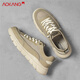 Aokang men's shoes canvas shoes versatile shoes men mesh casual board shoes men sand color 42