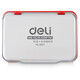 Deli (DELi) Sekunden Trockendrucktisch Set Red Indonesian Box Financial Accounting Stempel Schnell Trockener Tinte Schnelle Trockenpresse Handabdruck Fingerabdruck kreisförmige Seehunddichtung Öl Bürovorräte 9891 [Metall Sekunden trocken] 104*71mm