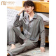 Modal de algodón de algodón puro de alta gama Pajamas Spring y Autumn Long-Long-Long-Long Selled Algodón Invierno Caballero Caballero para hombres 9906-Stripe L 170: Peso recomendado 120-140Jin [Jin equivale a 0.5 kg]