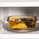 Van Gogh glass lunch box microwave oven borosilicon heat-resistant sealed refrigerator fresh-keeping box office worker heating and separation lunch box round two-grid 1050ml