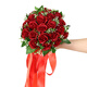 Größe (Größe) Braut Holding Blumen Hochzeitsvorräte Simulierte Blumenball Fotografie Requisiten für Hochzeitspaare und Paare glückliche Ereignisse Requisiten für Rosen mit Blumen (großes rotes Seidentuch)