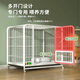 Dog cage small dog indoor stainless steel cage with toilet Shiba Inu Corgi pet cage dog fence thick and reinforced 110#1107293cm classic black