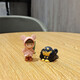 Gelun Cute cartoon desktop character small ornaments creative office healing mini couple micro landscape decoration two dolls put on umbrella combination A