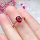 Suiyuxian salt burgundy garnet women's ring Japanese exquisite ring female Mozambique woman Wangfu stone burgundy pomegranate ring