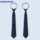 Romon tie men's business formal suit 8cm no-tie interview groom and best man wedding easy-to-draw tie gift box