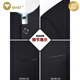 
MHEF brand new spring and autumn style Zhongshan suit men's Chinese stand-up collar suit banquet slim style Chinese wedding dress secret button black 687 two-piece set 175/116