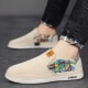 Pavilio de citron Beijing lienzo zapatos para hombres 2025 nuevos zapatos de lienzo casual de verano de mil capas de una pinza de un pin de estilo delgado 41 (255 mm)