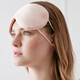 MANITO Cozy silk eye mask, ear-hanging mulberry silk light-blocking sleep aid, cherry blossom pink Full