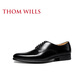 THOM WILLS皮鞋男休闲商务正装圆头德比鞋手工真皮英伦软底男鞋夏季 黑色D1591-1 43 /8.5码