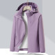 Simboo autumn and winter new outdoor soft shell jacket for women plus velvet warm jacket for men men's jacket sports windproof jacket for waterproof 9930S kiln powder - women [solid color] M