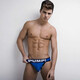 
Ins new trendy brand mesh men's underwear thong sexy breathable double thong transparent seductive couple red M
