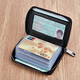 ELLEN FANTASIA genuine leather card bag 2024 new large capacity men's multi-card anti-demagnetization driver's license leather case high-end certificate card bag black mirror window style [top leather]