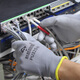 Guantes de la palma de la palma Xinyue Changhui Pu 12 pares/paquete de protección de mano de obra guantes de nylon impregnado de guantes protectores de trabajo resistentes y antideslizantes B11429