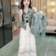 
WVIRTJE long dress with high-end latest style this year's popular denim vest lace suspender suit for women's summer high-end denim vest 694# [high-quality version] L[recommended 105-120Jin[Jin equals 0.5 kg]]