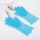 Zhewei dog bathing gloves, pet cat bathing artifact, anti-scratch and bite cat gloves, cleaning and bathing supplies, 2 pieces, blue and thickened