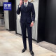 罗蒙西服套装男2025春季新款商务职业正装结婚礼服西服马甲三件套男 一粒黑色 3XL /185(建议155-170斤)
