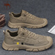 Western Camel (VANCAMEL) men's shoes 2024 new summer breathable labor protection construction site work sports and leisure outdoor mountaineering workwear trendy shoes Khaki 43