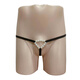 Private fashion new men's transparent temptation thong sexy underwear large elastic waist single belt mesh T-pants
