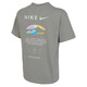 Nike (NIKE) short-sleeved T-shirt for men 2025 summer new sportswear knitted breathable round neck half-sleeved top HF6172-053 HF6172-053 Gray pure cotton L Recommended 130-150Jin [Jin equals 0.5 kg]