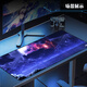 AOC 全属性系列 电竞游戏鼠标垫超大号 800*300*4mm加厚锁边办公键盘电脑书桌垫 科幻蓝色 M150 星蚀