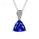COASZE Tanzanite Necklace 18K Gold Diamond Tanzanite Pendant Women's Tanzanite Necklace