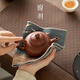 Pottery feather suede tea towel tea cloth tea table towel rag light luxury Chinese absorbent pot towel tea mat kung fu tea set accessories porcelain brocade tea towel Ruihe Tu