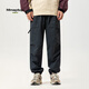 
MMOPTOP American work pants men's spring and summer thin functional wind-beamed feet sports and casual trousers gray L