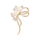 Violet (violet) genuine Timber flower brooch high-end women's exquisite flower corsage 2023 new trendy brooch champagne gold