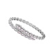 Fat Donglai's same style platinum bracelet 18K rose gold snake bone slightly studded with diamonds, non-fading, fashionable and personalized internet celebrity, platinum gold narrow version