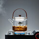 Mesni glass tea brewing pot, spray tea steaming pot, steaming and boiling one-piece teapot, kung fu tea set, steaming and boiling one-piece pot