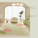 Livergrande Bissi Wohnzimmer Teppich Kein waschbarer Gummi wasserdichtes Edelstahl-Sahne-Sofa Balkon Schlafzimmer Nicht-Pflege-Leder PVC PGDD-KT723-Whirlpool Blumengrün 80x120 cm Leder
