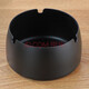 Xinshu ashtray windproof stainless steel fashionable ashtray thickened home Internet cafe Internet cafe KTV club hotel hotel black (large size)