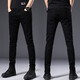 Cotton jeans men's spring and autumn men's high-end black slim-fitting pants trendy brand men's pants stretch casual long pants men 902 black regular size 32 (140Jin[Jin equals 0.5 kg]-145Jin[Jin equals 0.5 kg])