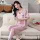 Cat people's home clothes pajamas for women 100% pure cotton summer short-sleeved pajamas can be worn on the outside in a cool and thin suit for summer [pure cotton + non-round neck style] 679 women's style 2XL [recommended weight 140-160 Jin [Jin equals 0.5 kg]]